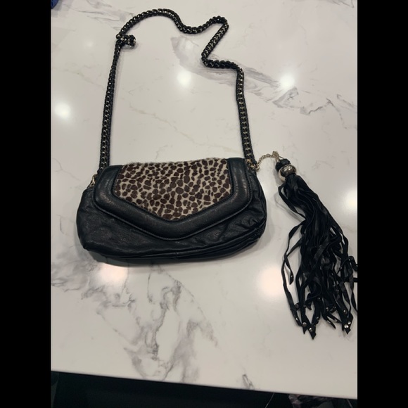 Nanette Lepore Handbags - Nanette Lepore Leather and Fur Handbag